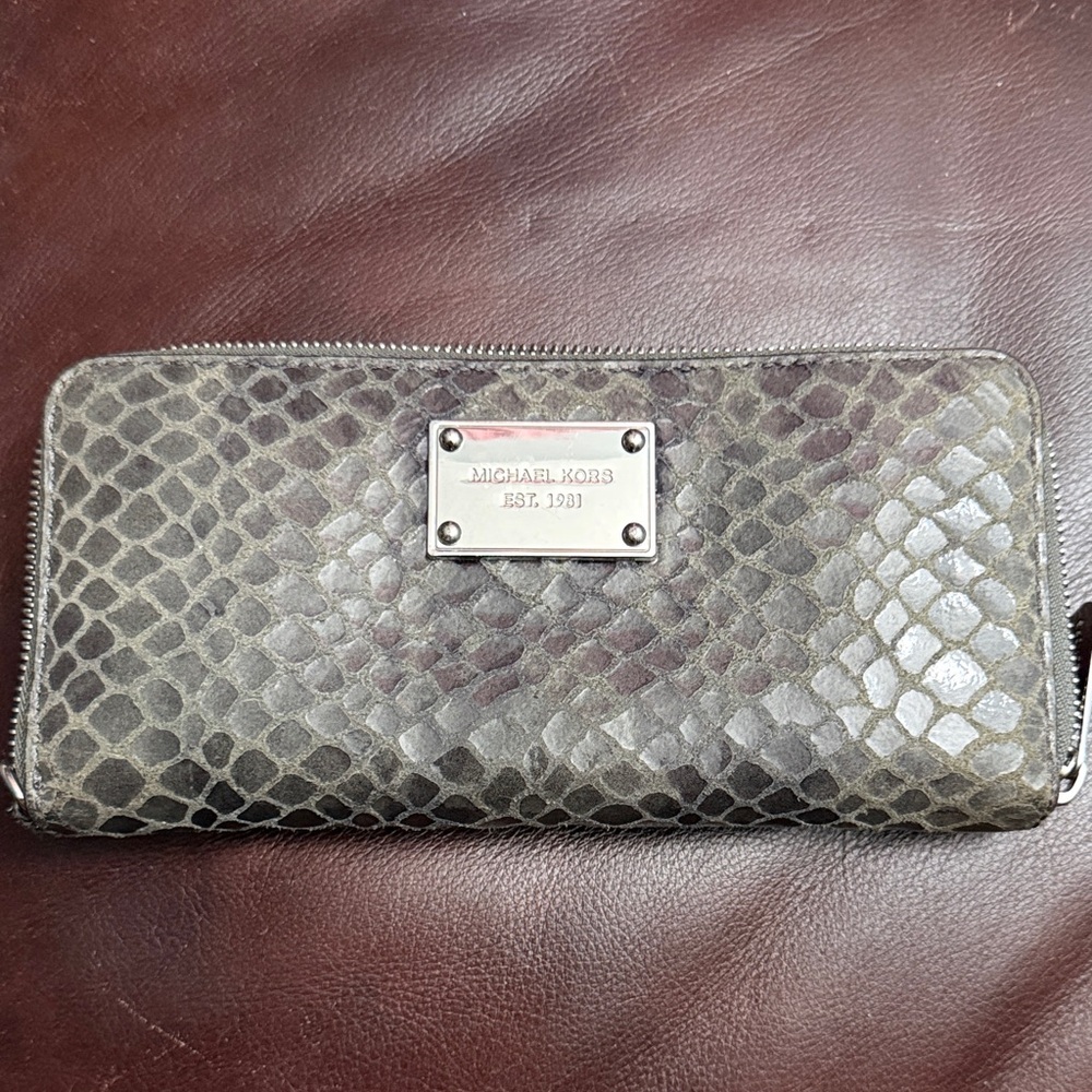 Michael Kors Metallic Snakeskin Wallet